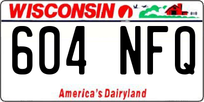WI license plate 604NFQ