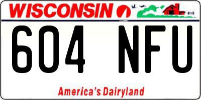 WI license plate 604NFU