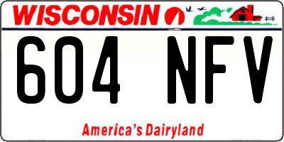 WI license plate 604NFV
