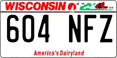 WI license plate 604NFZ