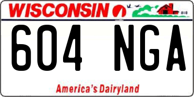 WI license plate 604NGA