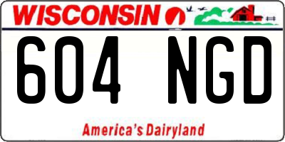 WI license plate 604NGD