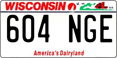 WI license plate 604NGE