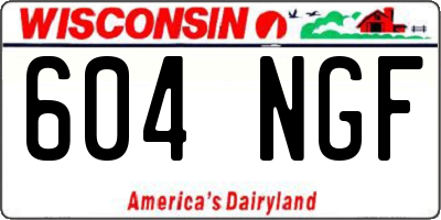 WI license plate 604NGF