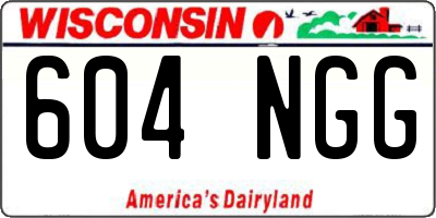 WI license plate 604NGG