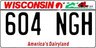 WI license plate 604NGH