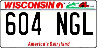 WI license plate 604NGL