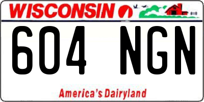 WI license plate 604NGN