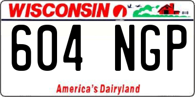 WI license plate 604NGP