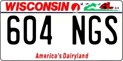 WI license plate 604NGS
