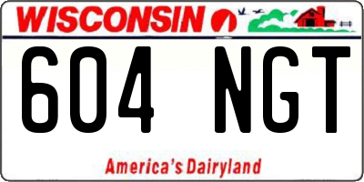 WI license plate 604NGT
