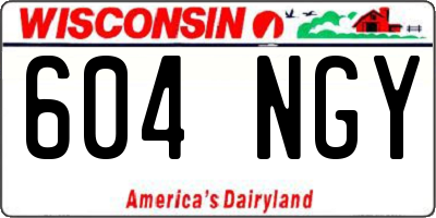 WI license plate 604NGY