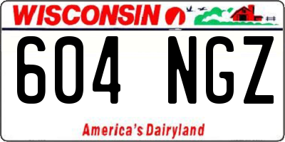 WI license plate 604NGZ