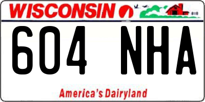 WI license plate 604NHA