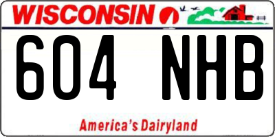 WI license plate 604NHB