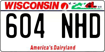 WI license plate 604NHD