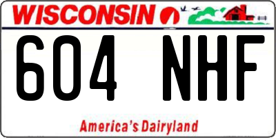 WI license plate 604NHF