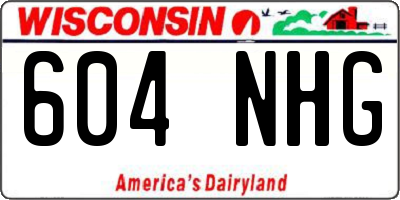 WI license plate 604NHG