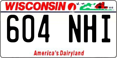 WI license plate 604NHI