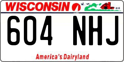 WI license plate 604NHJ