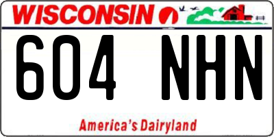 WI license plate 604NHN