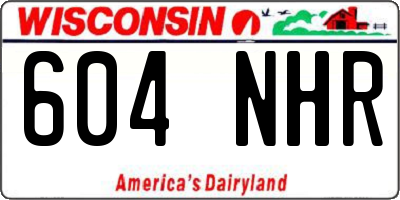 WI license plate 604NHR