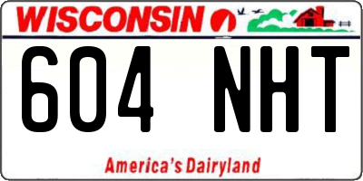 WI license plate 604NHT