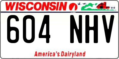 WI license plate 604NHV