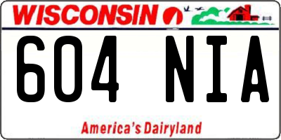 WI license plate 604NIA