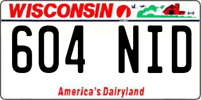 WI license plate 604NID