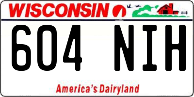 WI license plate 604NIH