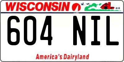 WI license plate 604NIL
