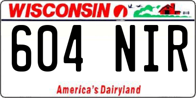 WI license plate 604NIR
