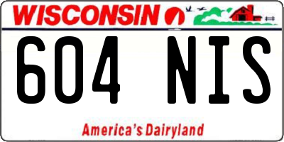 WI license plate 604NIS