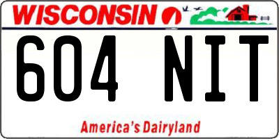 WI license plate 604NIT