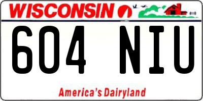 WI license plate 604NIU