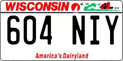 WI license plate 604NIY