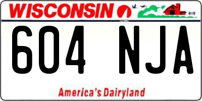 WI license plate 604NJA