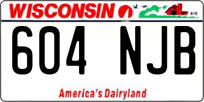 WI license plate 604NJB