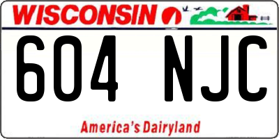 WI license plate 604NJC