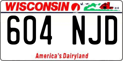 WI license plate 604NJD