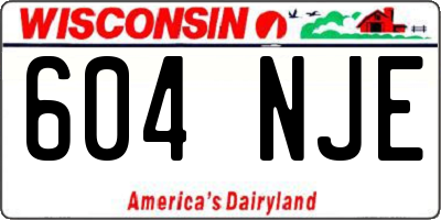 WI license plate 604NJE
