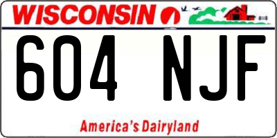 WI license plate 604NJF