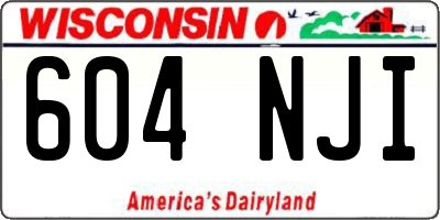 WI license plate 604NJI