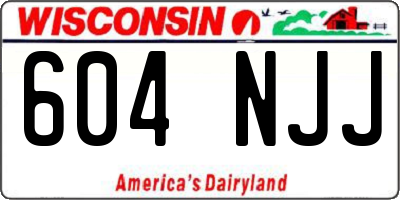 WI license plate 604NJJ