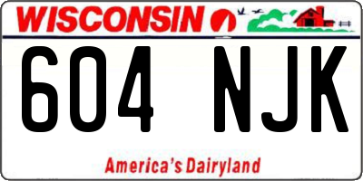 WI license plate 604NJK