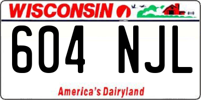 WI license plate 604NJL