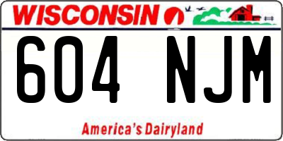 WI license plate 604NJM
