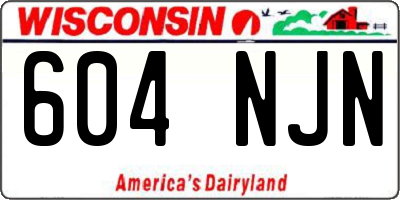 WI license plate 604NJN