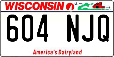 WI license plate 604NJQ